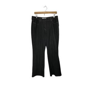 Chico's Platinum Dark Rinse Straight Leg Jeans Women's Size 12 Short